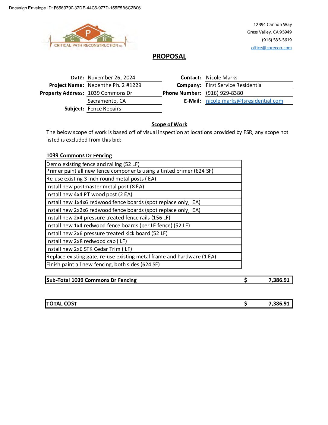 CPR – Fencing – 1039 Commons