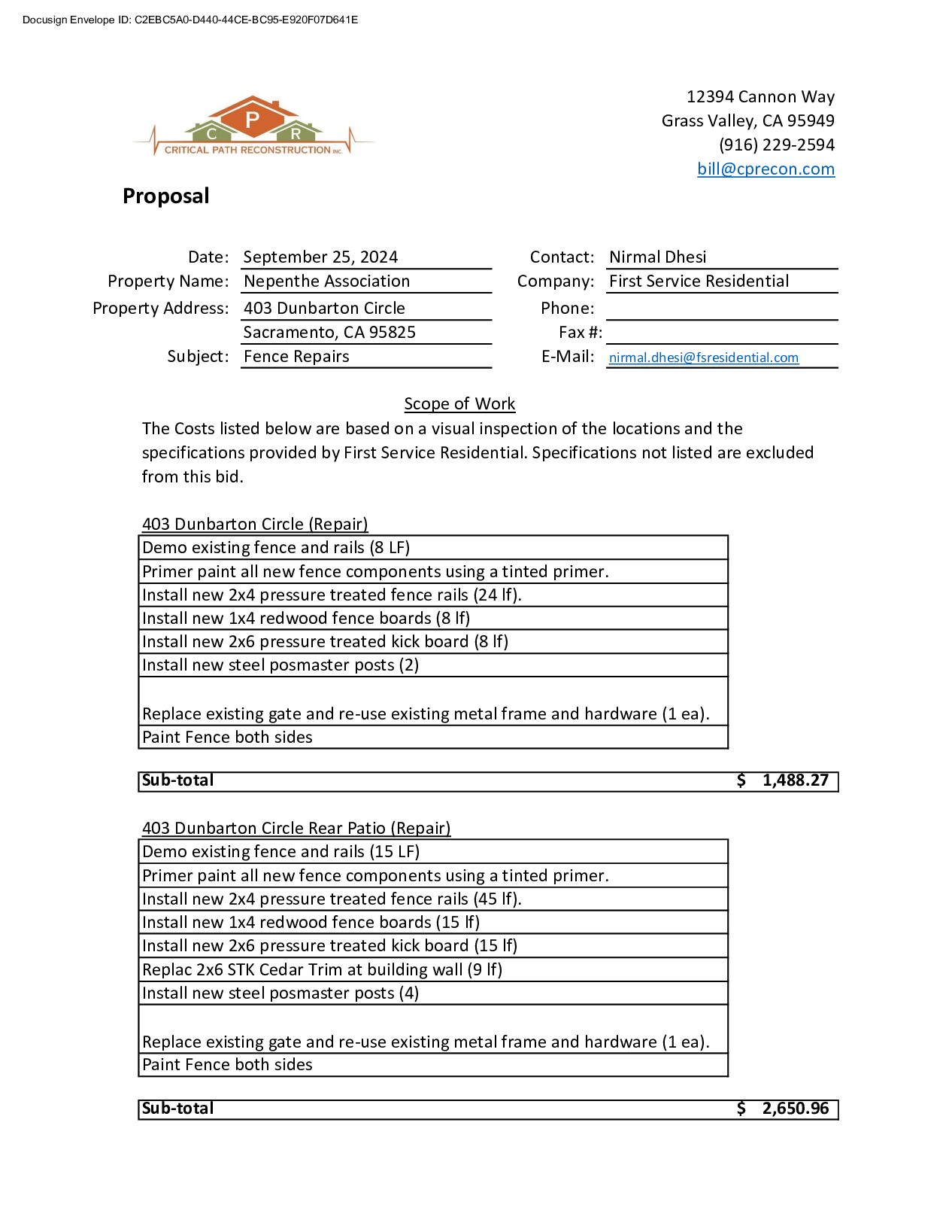 CPR – Fencing – 403 Dunbarton