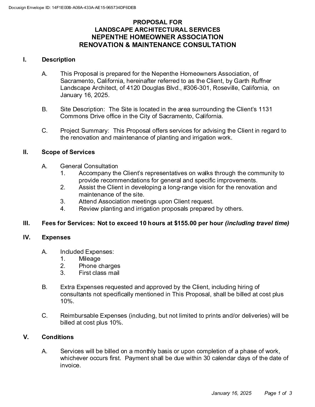 Garth Ruffner – Signed Proposal