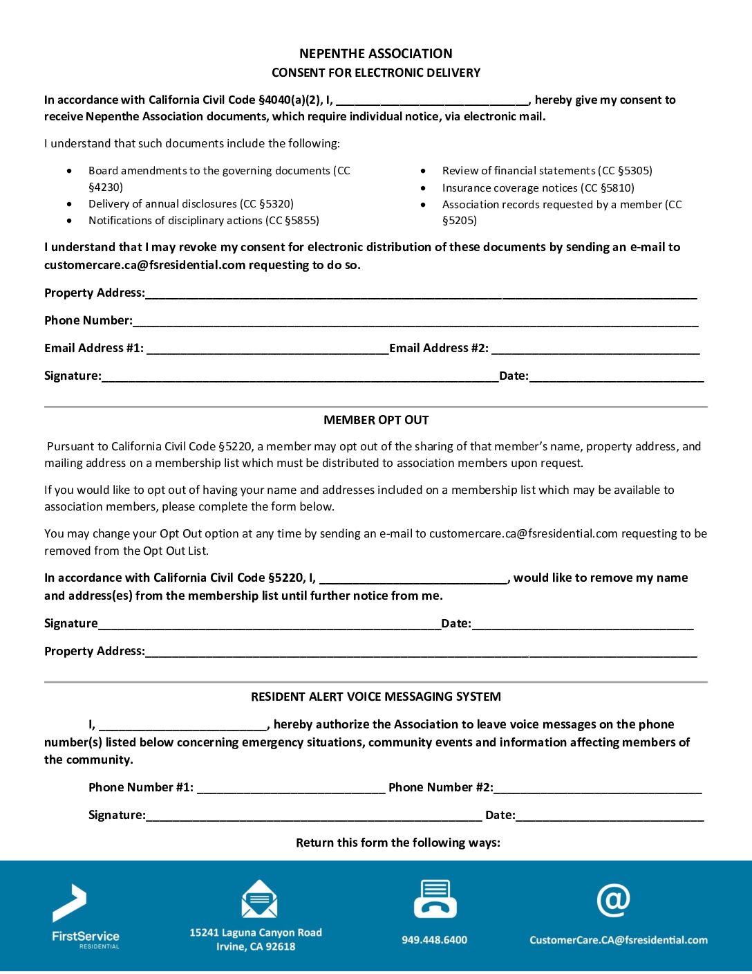 Opt-In/Opt-Out Consent Form