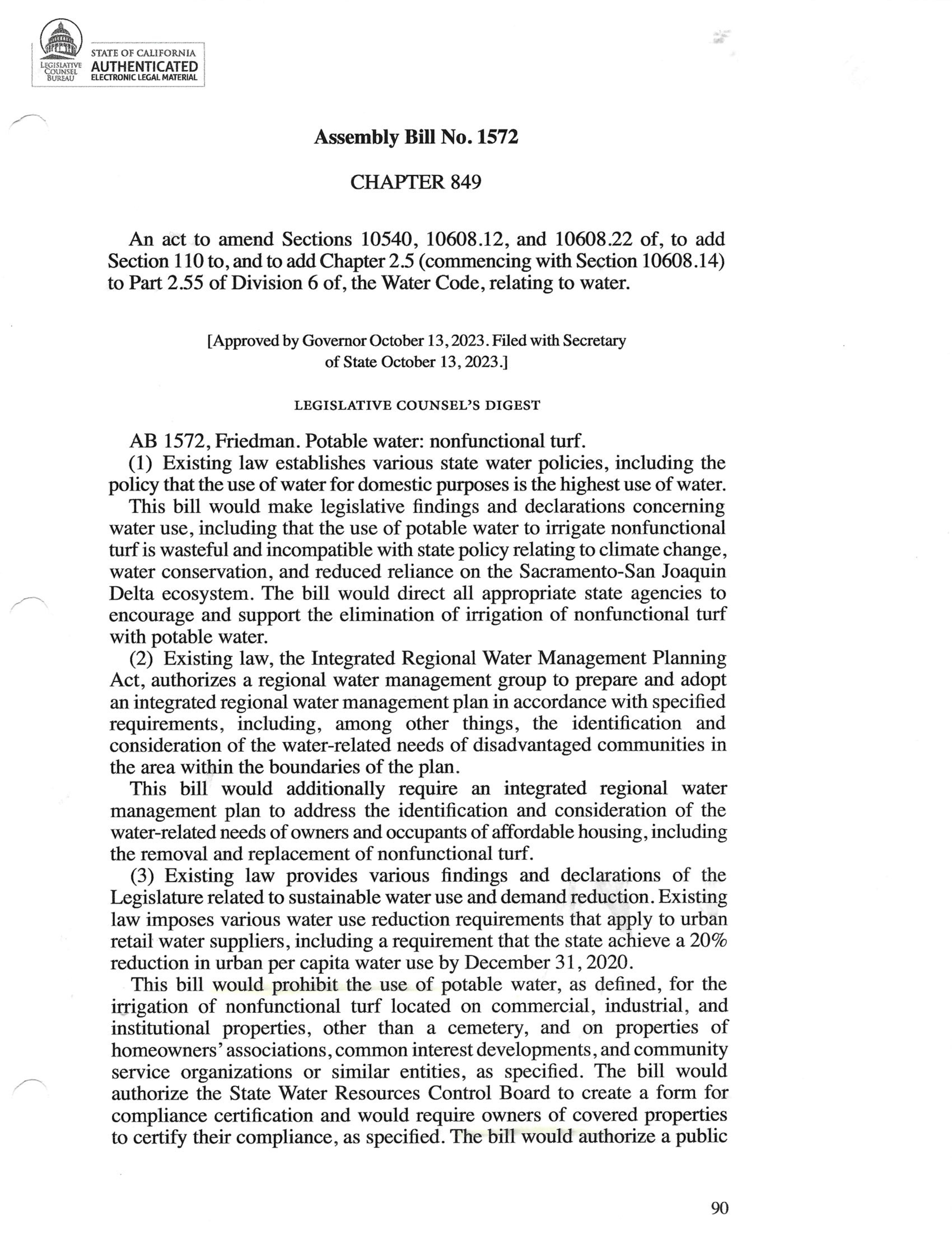 AB1572 – Text of Legislation