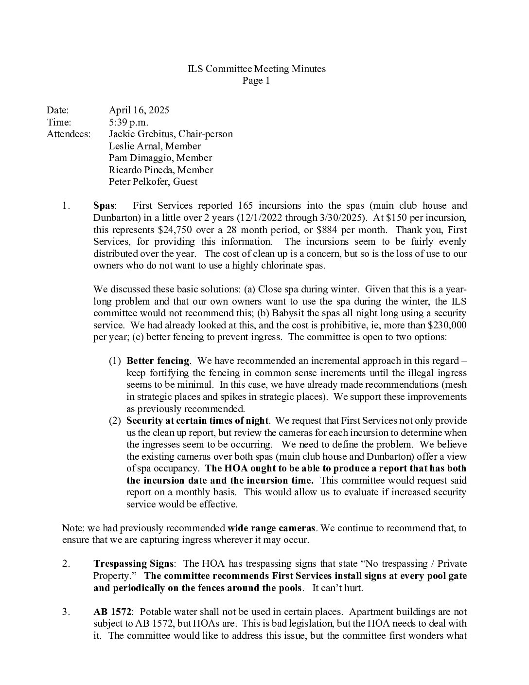 ILS Committee Minutes – April 2025