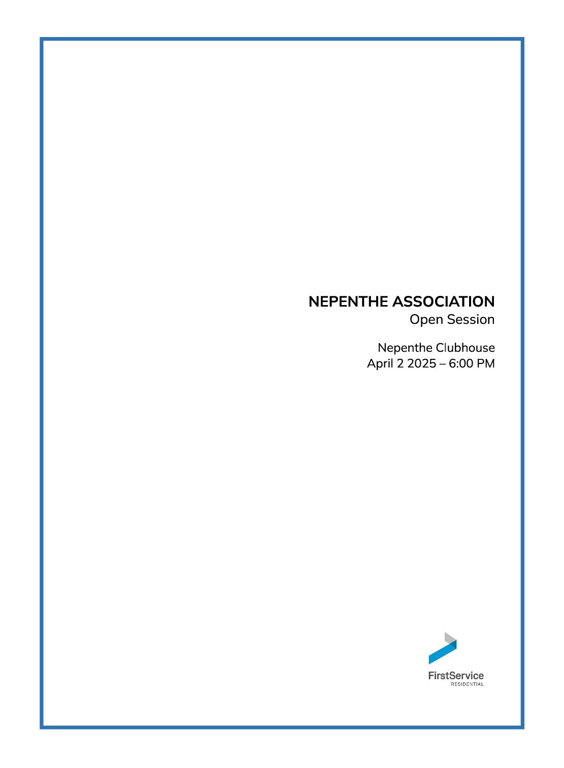 Open Session Meeting Packet – April 2025
