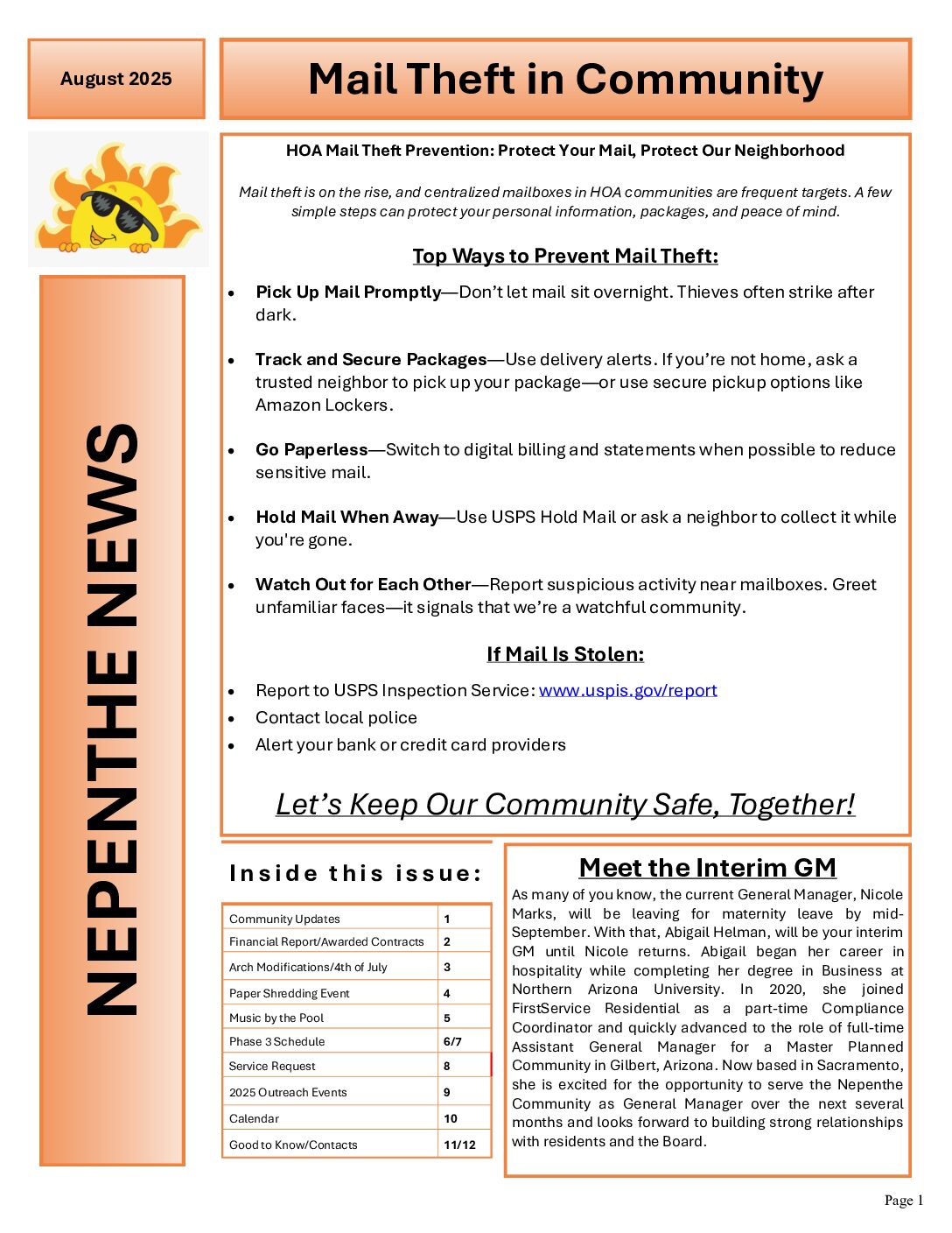 Newsletter – August 2025