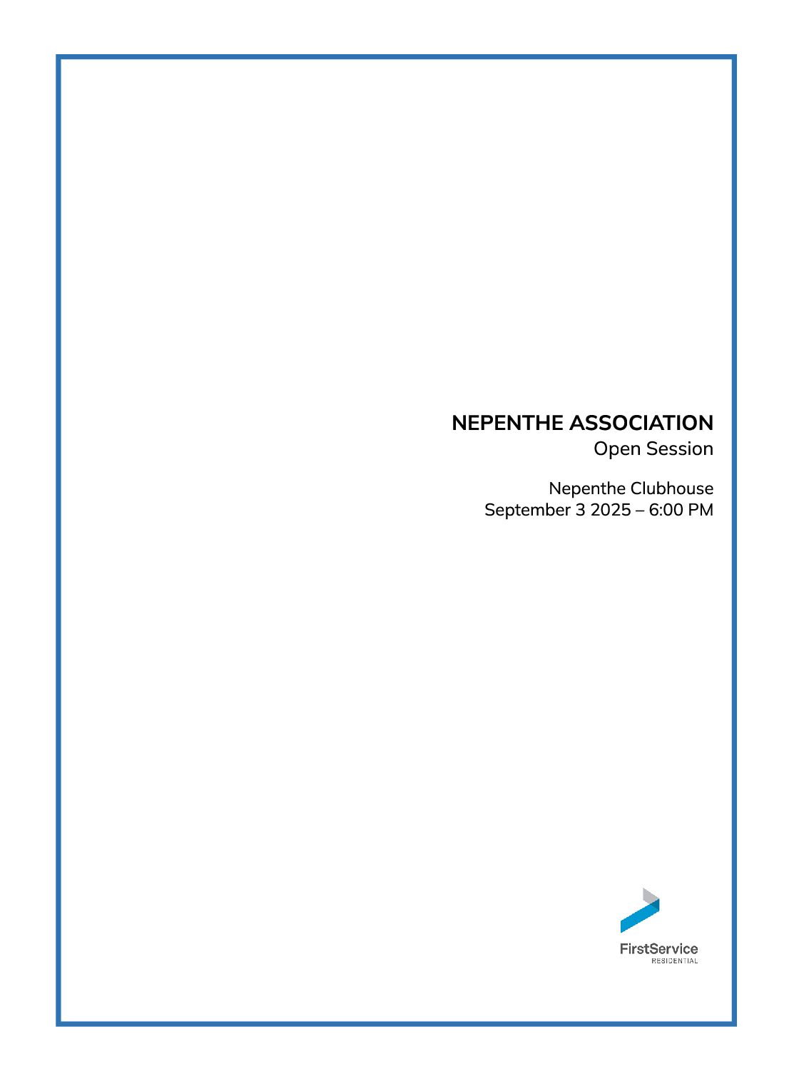 Open Session Meeting Packet – September 2025
